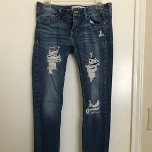 Hollister Super Skinny Ripped Jeans